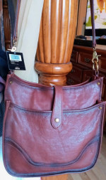 FRYE DISTRESSED LEATHER LARGE CROSSBODY PURSE -NWT