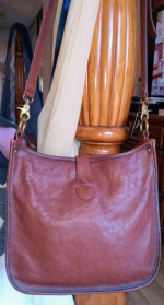 FRYE DISTRESSED LEATHER LARGE CROSSBODY PURSE -NWT