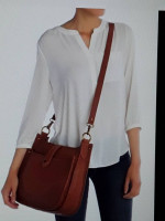 FRYE DISTRESSED LEATHER LARGE CROSSBODY PURSE -NWT