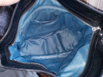 COACH LOGO BLACK LEATHER LARGE HOBO BAG/PURSE