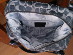 COACH BLACK/GRAY LOGO PURSE/BAG