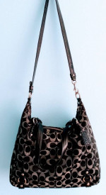 COACH BLACK/GRAY LOGO PURSE/BAG