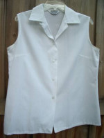 Vintage 1970s New White Blouses * Sizes Medium & Large * Coolo!