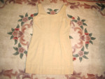 Vintage 1970s Neutral Beige Linen Sleeveless Wiggle Dress* Mini *