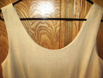 Vintage 1970s Neutral Beige Linen Sleeveless Wiggle Dress* Mini *
