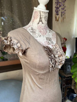 Sexy Cigarette SM-MED sexy casual or formal silk tea length dress: