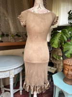 Sexy Cigarette SM-MED sexy casual or formal silk tea length dress: