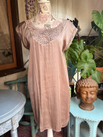 Sexy Cigarette SM-MED sexy casual or formal silk tea length dress: