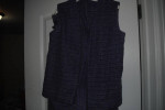 Vintage 1950-60s 2 piece belted suit, purple blend, lined skirt, vest