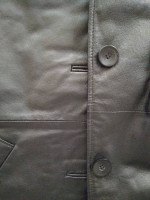 Genutine Leather Long Coat with Padded Linen, Medium, Floor Sample