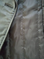 Genutine Leather Long Coat with Padded Linen, Medium, Floor Sample