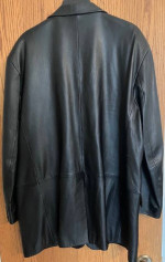 ALFANI Men’s Soft Leather Jacket/Blazer Coat-Black 48L Like New!