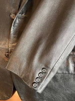 ALFANI Men’s Soft Leather Jacket/Blazer Coat-Black 48L Like New!