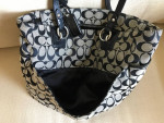 Authentic Coach Signature Canvas khaki/Leather Gallery Tote bag