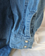 J. Jill Denim Shirt Faux Pearl Buttons Size 1X Women’s