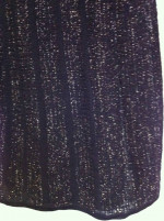 GUESS BLACK w METALLIC GOLD LONG SLEEVE KNIT DRESS Sz Medium
