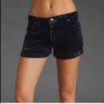 FREE PEOPLE BLUE VELVET SHORTS Sz 28