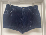 FREE PEOPLE BLUE VELVET SHORTS Sz 28