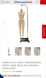 Dress Form Mannequin Size 4