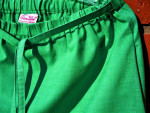 Vintage 1980s Designer Green Skirt * Embroidered *