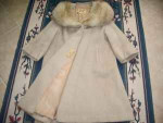 Vintage LLAMA Fur Swing COAT * Huge FOX Fur Collar * XL *