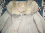 Vintage LLAMA Fur Swing COAT * Huge FOX Fur Collar * XL *