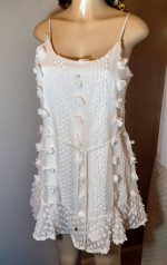 ZC Boho Textured Pom Pom Mini Dress