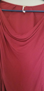 FREE PEOPLE WE THE FREE MAROON BURGUNDY LONGSLEEVE TOP SHIRT SIZE XS