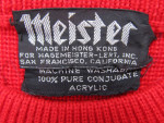 Vintage 70s/80s Meister SKI Sweater Navy Blue Bright Red & Yellow