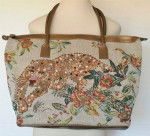 Signature Club A NEW Tote Shoulder Bag Weekender Tapestry Panther