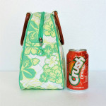 NEW Larkspur Hand Bag/Purse Green Yellow and White Spring Floral Print