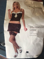 Womens GANGSTER GIRL HALLOWEEN COSTUME small w/extras