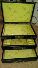 Vintage style Asian Chinese Jewelry Box Storage