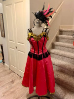 Professional Can Can Dress with headpiece