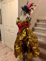 Professional Can Can Dress with headpiece