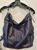Coach Limited Edition Pinnacle Allie Navy Blue Leather Hobo Shoulder H