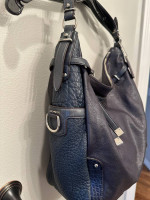 Coach Limited Edition Pinnacle Allie Navy Blue Leather Hobo Shoulder H
