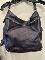Coach Limited Edition Pinnacle Allie Navy Blue Leather Hobo Shoulder H