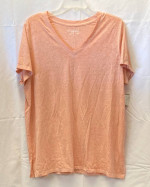 Mudd Roadtrip tee women's XXL light orange peach v neck short sleeve