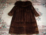 Vintage Marmot Fur Maxi Coat * Crocheted Buttons * Shawl Collar *