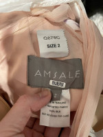 Amsale blush pink bridesmaids dress