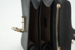 Authentic GUCCI Black Calf Leather Dollar Shoulder Bag