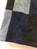 FOREVER 21 BLUE BLACK PATCHWORK MINI SKIRT Sz Small NEW w TAGS