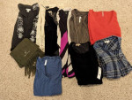 9 Women's Tops Shawls 1 Scarf Size Large Lauren Mitchell Notations