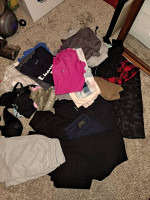 Lot of women's (jrs) clothes. 20+ sz small tops etc & 7 pants sz 2-4