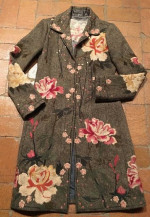 Stunning Biya Johnny Was Light-Weight Tweed Coat Jacket Embroidered XS