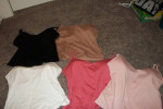 Women's large camisol tank tops with built in wire bra