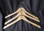Rare Lot of 3 Lululemon Wooden Clothes Hangers with Grips