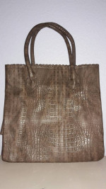 Taupe Colored Faux Leather Purse - NEW