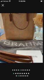 New Brahmin Harrison Fire Opal Seville Carryall